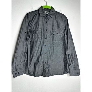 Edwards Men's Size Small Gray Shirt Long Sleeve Button Down
